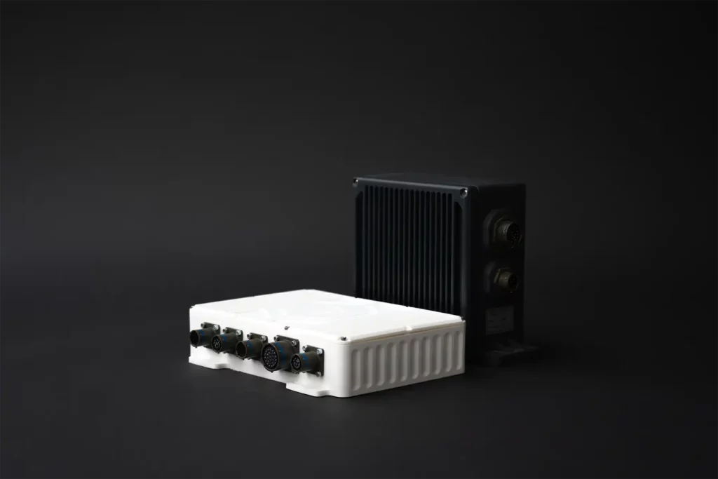 Comparison of two predictive diagnostics units – modern white and legacy dark gray models
